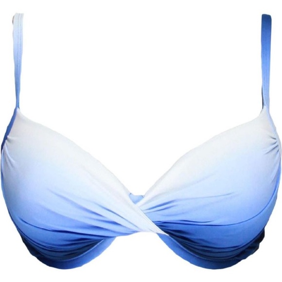 NWOT Bleu Rod Beattie Blue Ombré Underwire Swim Top Size 10 - Picture 2 of 11